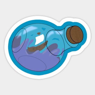 Ship In a Bottle Sticker